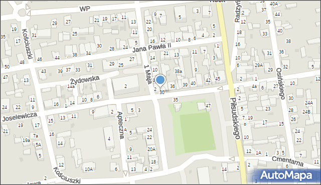 Kock, Plac Jabłonowskiej Anny, 30a, mapa Kock