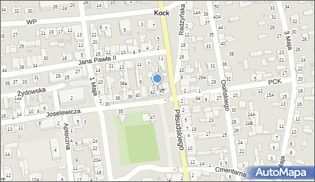 Kock, Plac Jabłonowskiej Anny, 44, mapa Kock
