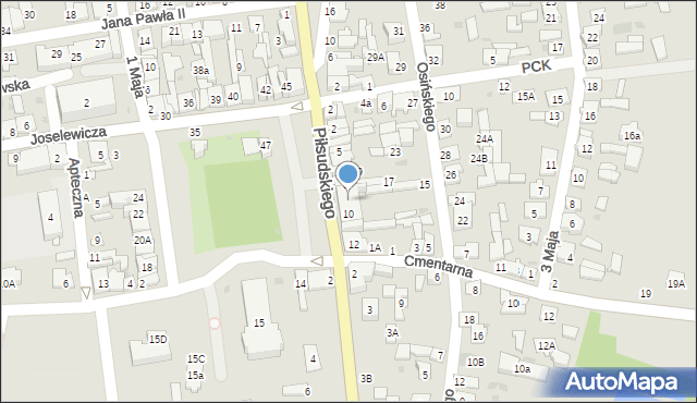 Kock, Plac Jabłonowskiej Anny, 9, mapa Kock