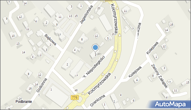 Kocmyrzów, Plac Niepodległości, 2, mapa Kocmyrzów