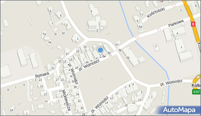Kolbuszowa, Plac Wolności, 53, mapa Kolbuszowa