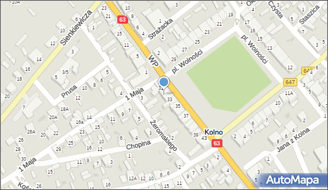 Kolno, Plac Wolności, 32, mapa Kolno