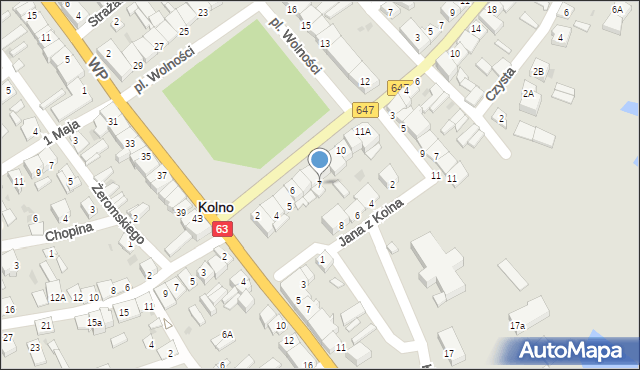 Kolno, Plac Wolności, 7, mapa Kolno