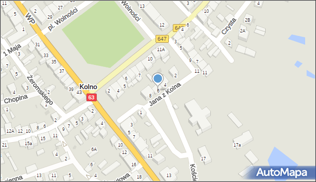 Kolno, Plac Wyszyńskiego Stefana, ks. kard., 6, mapa Kolno