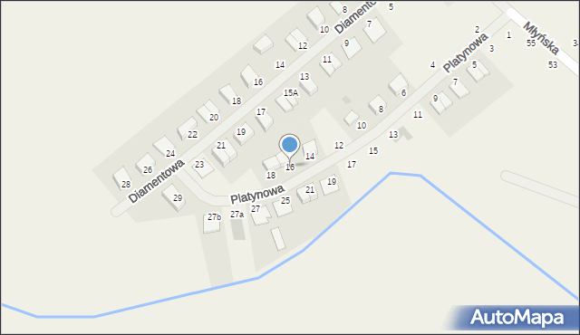 Konarzewo, Platynowa, 16, mapa Konarzewo