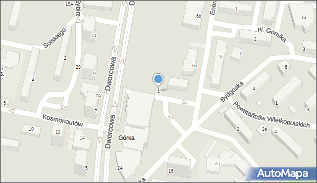 Konin, Plac Niepodległości, 1, mapa Konina