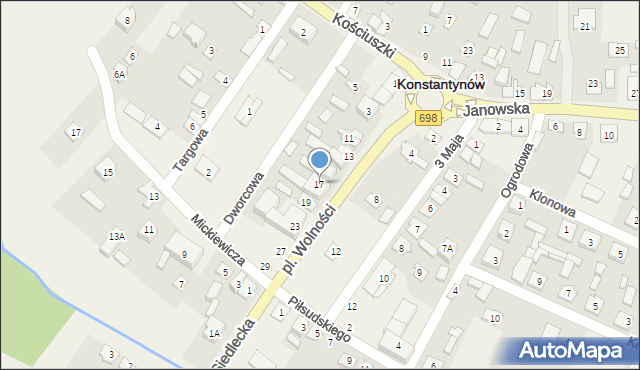 Konstantynów, Plac Wolności, 17, mapa Konstantynów