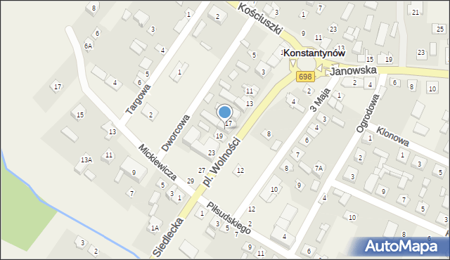 Konstantynów, Plac Wolności, 19A, mapa Konstantynów
