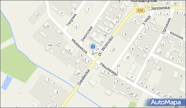 Konstantynów, Plac Wolności, 29, mapa Konstantynów