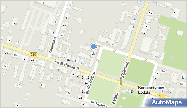 Konstantynów Łódzki, Plac Kościuszki Tadeusza, gen., 10, mapa Konstantynów Łódzki