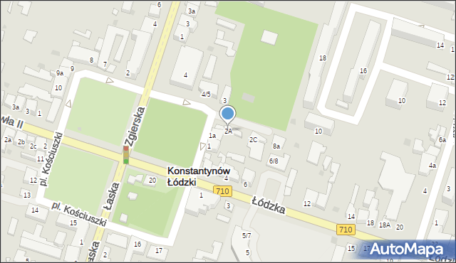 Konstantynów Łódzki, Plac Kościuszki Tadeusza, gen., 2A, mapa Konstantynów Łódzki