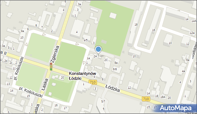 Konstantynów Łódzki, Plac Kościuszki Tadeusza, gen., 2B, mapa Konstantynów Łódzki