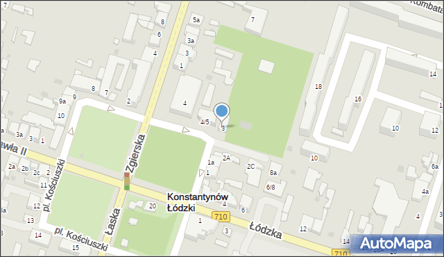 Konstantynów Łódzki, Plac Kościuszki Tadeusza, gen., 3, mapa Konstantynów Łódzki