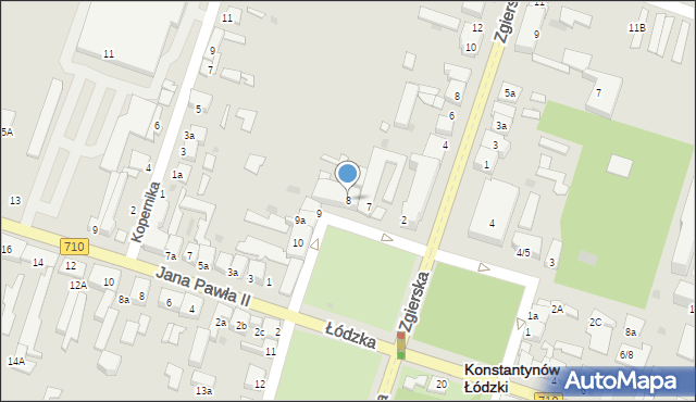 Konstantynów Łódzki, Plac Kościuszki Tadeusza, gen., 8, mapa Konstantynów Łódzki