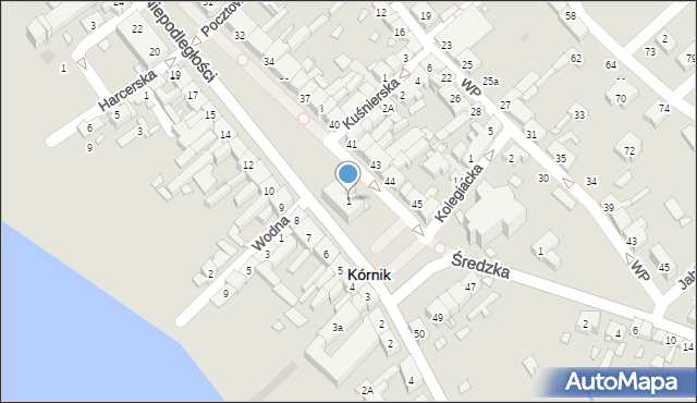 Kórnik, Plac Niepodległości, 1, mapa Kórnik
