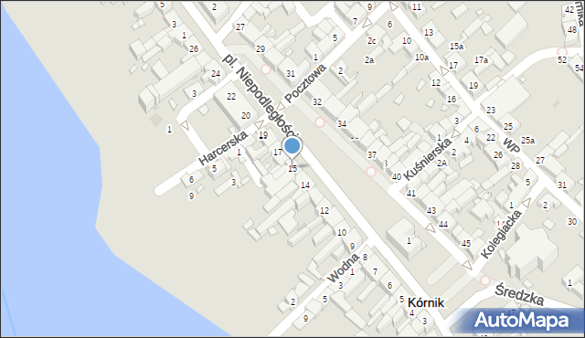 Kórnik, Plac Niepodległości, 15, mapa Kórnik