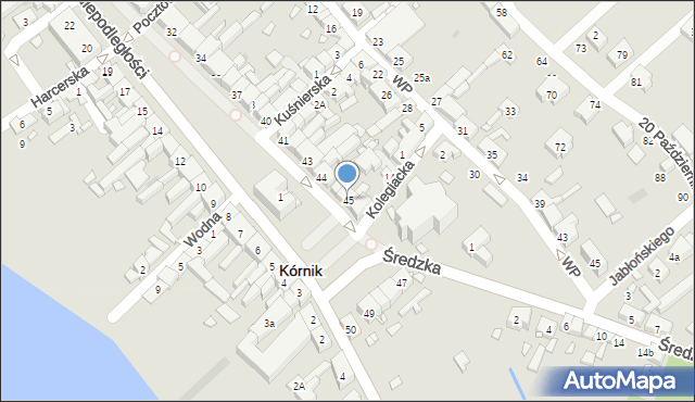 Kórnik, Plac Niepodległości, 45, mapa Kórnik