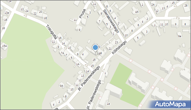 Kościan, Plac Paderewskiego Ignacego Jana, 17, mapa Kościan