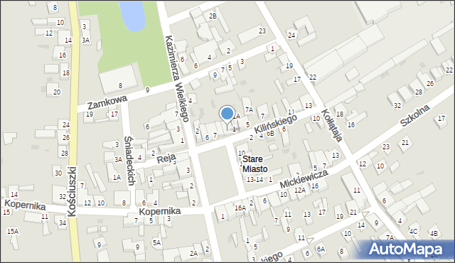 Kowal, Plac Rejtana, 9, mapa Kowal