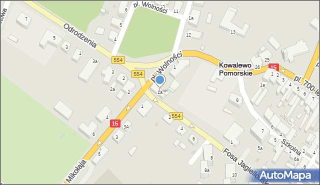 Kowalewo Pomorskie, Plac Wolności, 1a, mapa Kowalewo Pomorskie