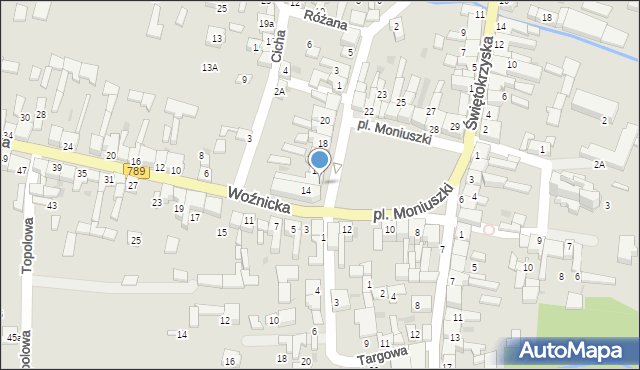 Koziegłowy, Plac Moniuszki Stanisława, 15, mapa Koziegłowy