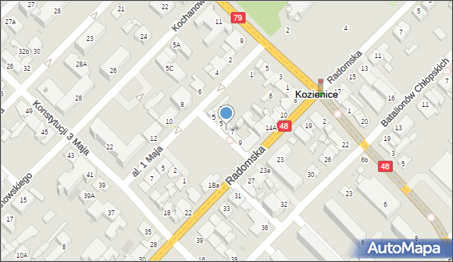 Kozienice, Plac 15 Stycznia, 7, mapa Kozienice