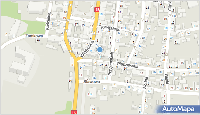 Koźmin Wielkopolski, Pleszewska, 1, mapa Koźmin Wielkopolski