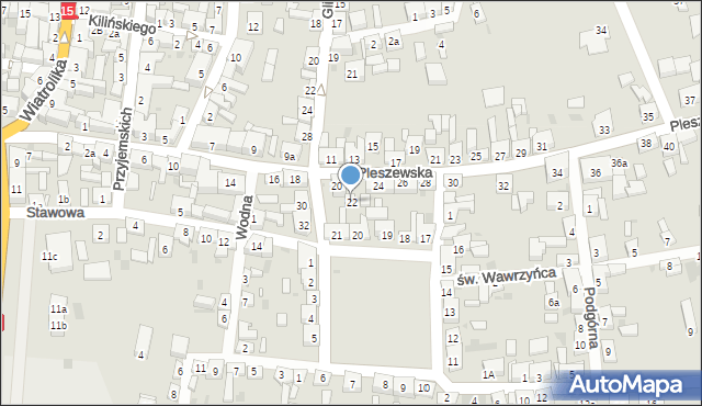 Koźmin Wielkopolski, Pleszewska, 22, mapa Koźmin Wielkopolski