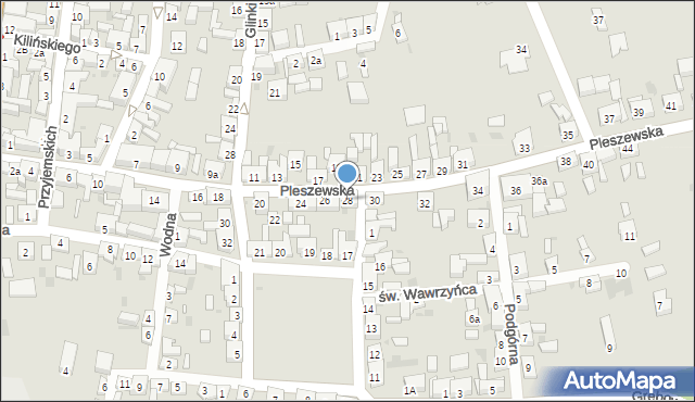 Koźmin Wielkopolski, Pleszewska, 28, mapa Koźmin Wielkopolski