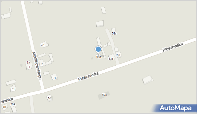 Koźmin Wielkopolski, Pleszewska, 53a, mapa Koźmin Wielkopolski