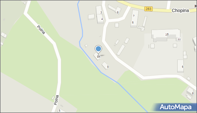 Kożuchów, Plac Ewangelicki, 9A, mapa Kożuchów