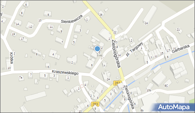 Kożuchów, Plac Kopernika Mikołaja, 4, mapa Kożuchów