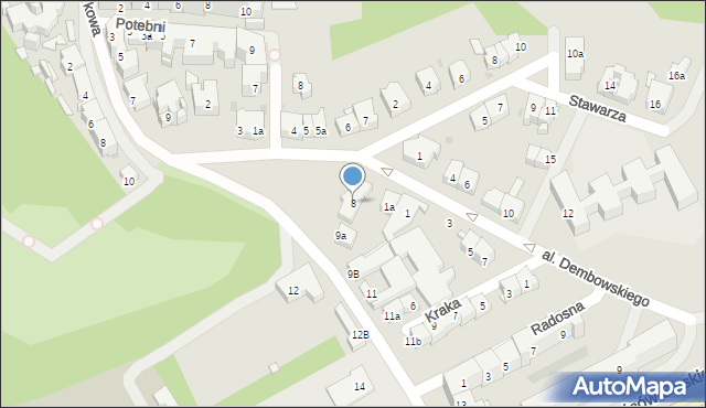 Kraków, Plac Lasoty, 8, mapa Krakowa