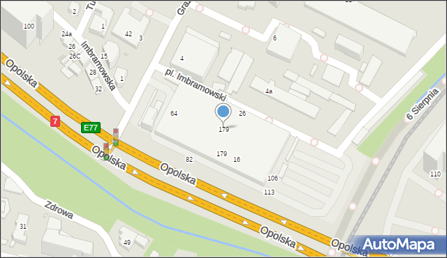 Kraków, Plac Imbramowski, 179, mapa Krakowa