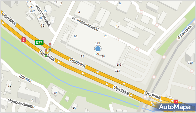 Kraków, Plac Imbramowski, 86, mapa Krakowa