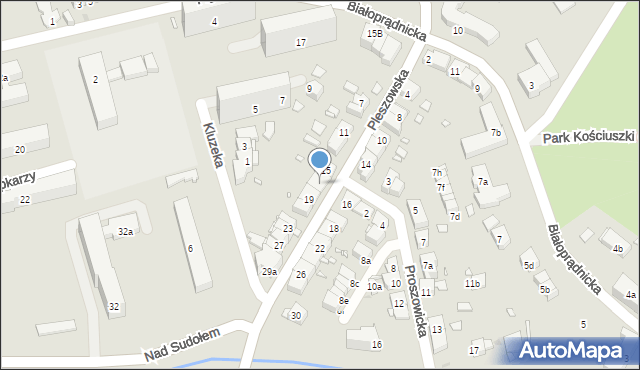 Kraków, Pleszowska, 17, mapa Krakowa