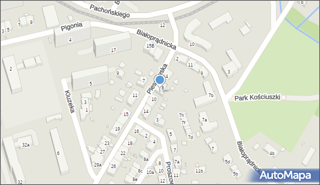 Kraków, Pleszowska, 8a, mapa Krakowa