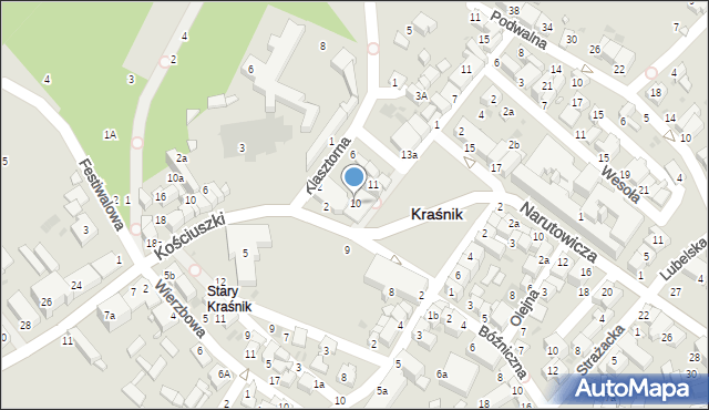 Kraśnik, Plac Wolności, 10, mapa Kraśnik