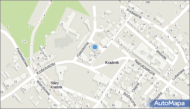 Kraśnik, Plac Wolności, 11, mapa Kraśnik