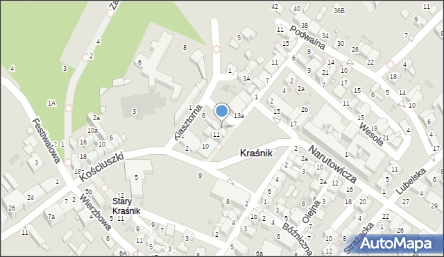 Kraśnik, Plac Wolności, 12, mapa Kraśnik