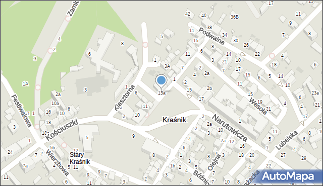 Kraśnik, Plac Wolności, 13a, mapa Kraśnik