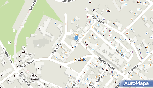 Kraśnik, Plac Wolności, 13e, mapa Kraśnik