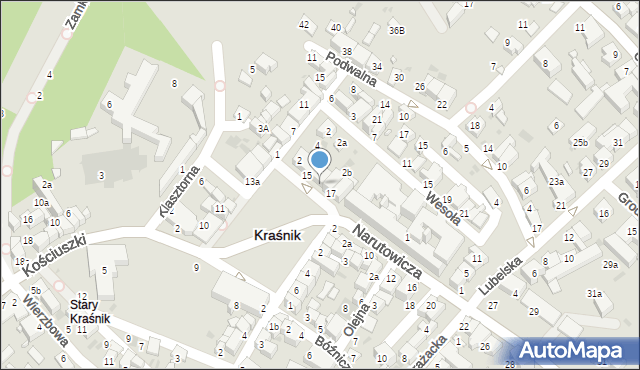 Kraśnik, Plac Wolności, 16, mapa Kraśnik