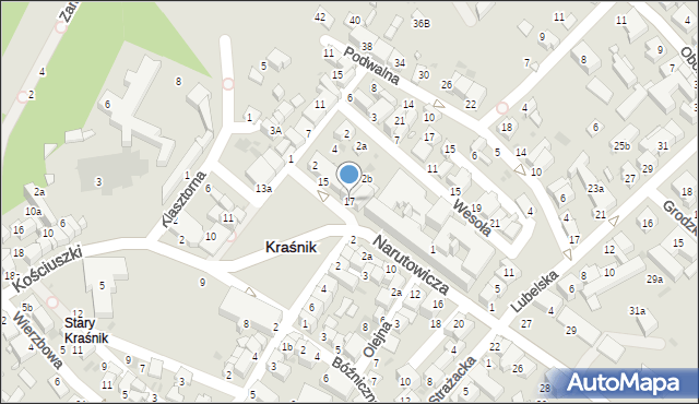 Kraśnik, Plac Wolności, 17, mapa Kraśnik