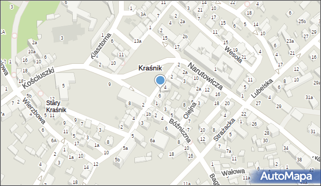 Kraśnik, Plac Wolności, 5, mapa Kraśnik