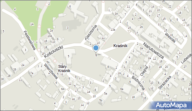 Kraśnik, Plac Wolności, 9, mapa Kraśnik