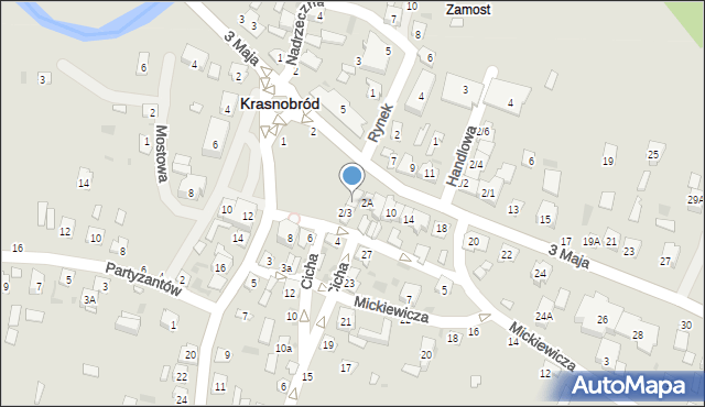 Krasnobród, Plac Siekluckiego M., 2/1, mapa Krasnobród