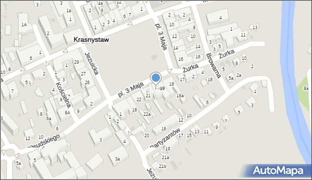 Krasnystaw, Plac 3 Maja, 20, mapa Krasnystaw