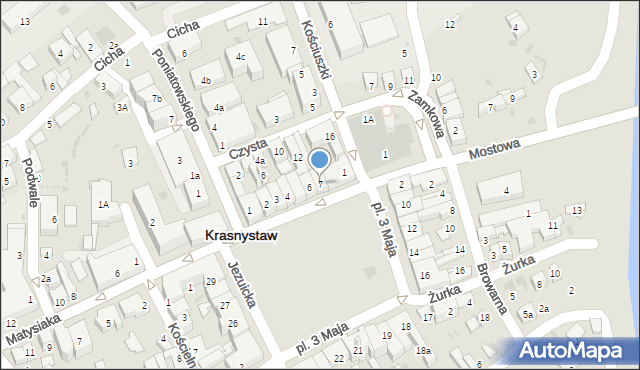 Krasnystaw, Plac 3 Maja, 7, mapa Krasnystaw