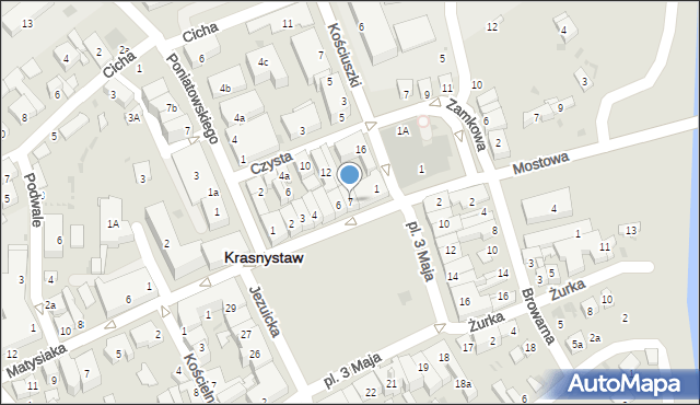 Krasnystaw, Plac 3 Maja, 7, mapa Krasnystaw